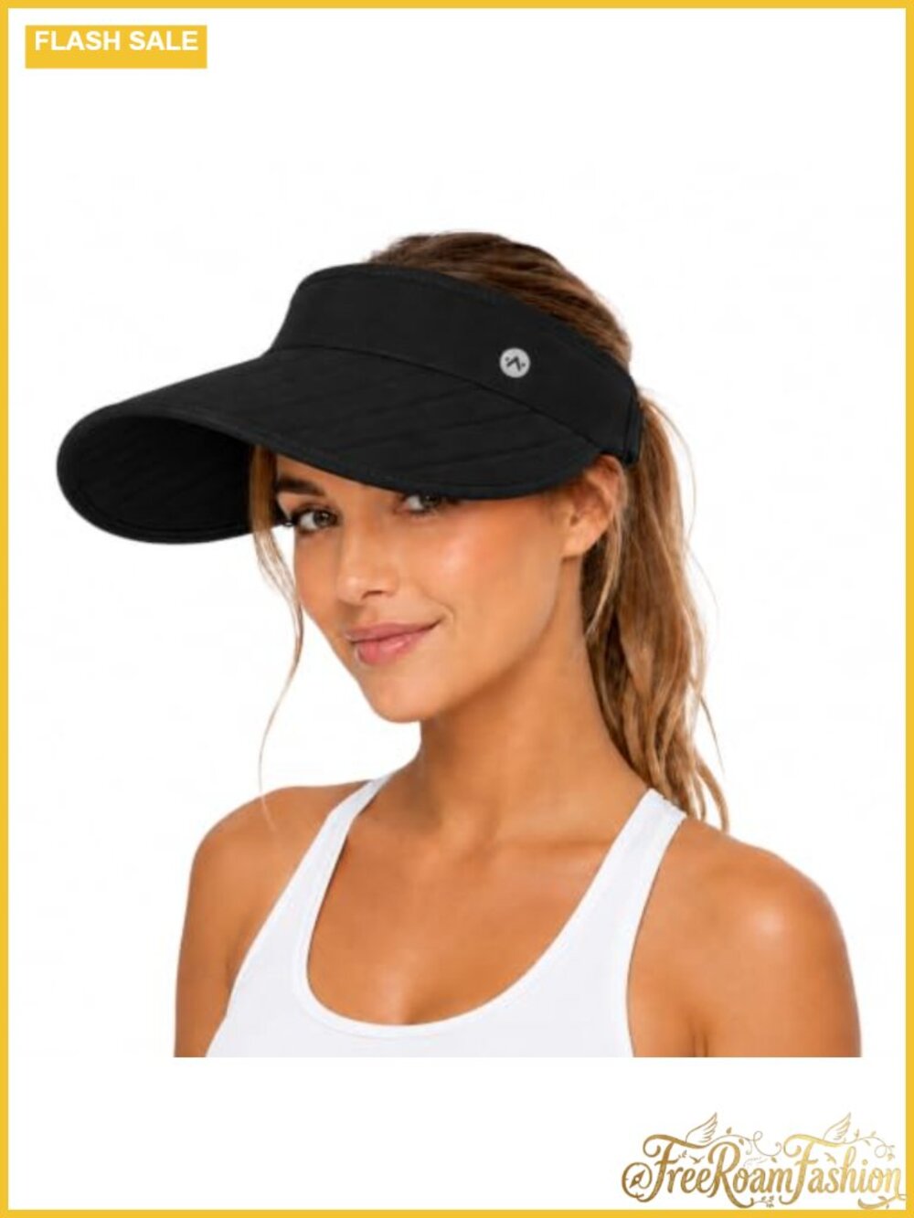 Wide Brim Sun Visor Hat Foldable Adjustable Nylon Outdoor Golf Tennis
